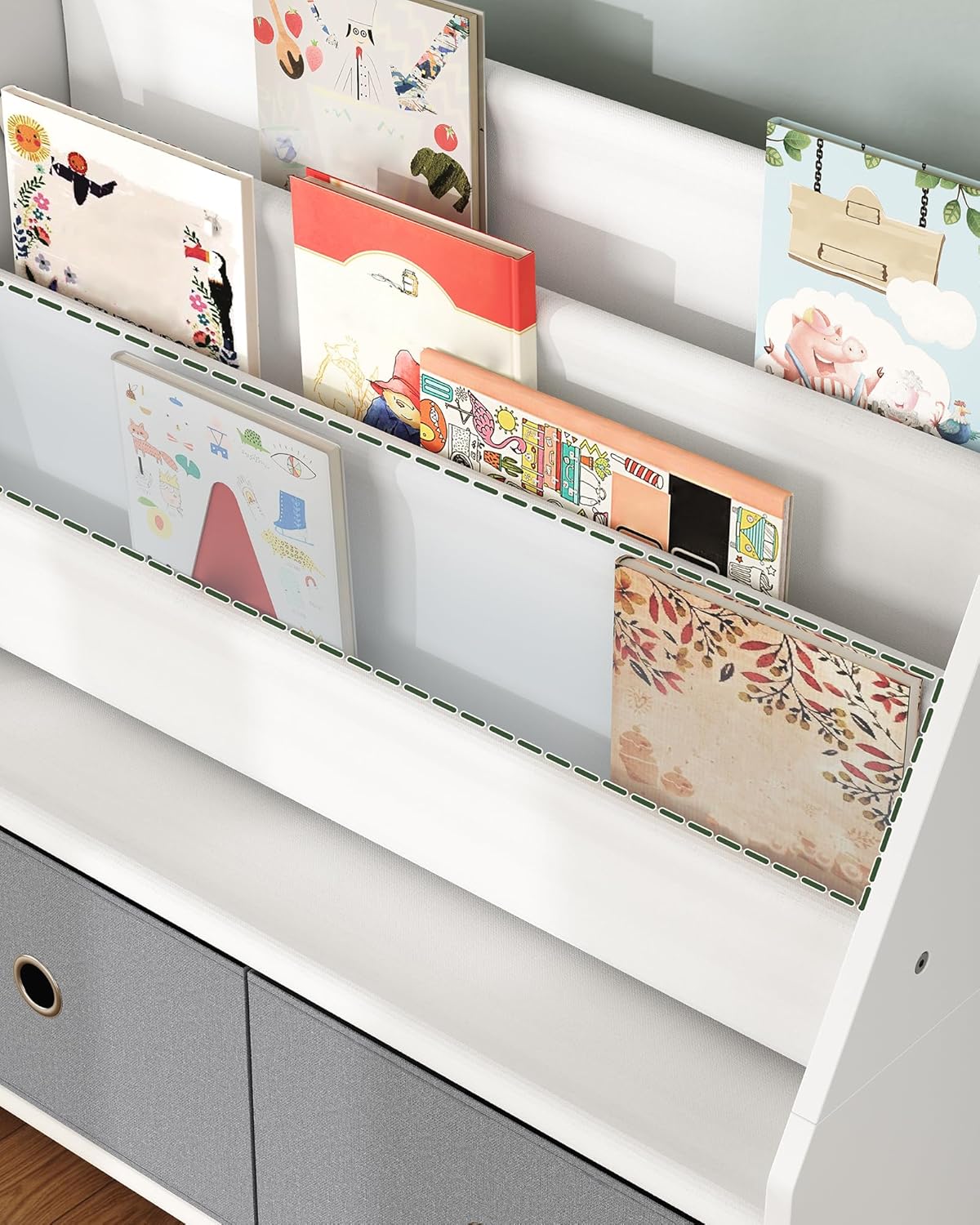 Kinder Bücher- und Spielzeugregal mit Organizer