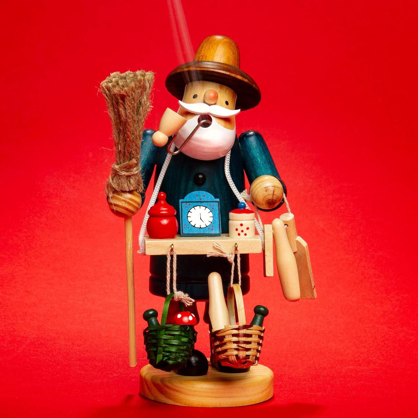 Räuchermännchen Hausierer, Höhe ca. 19.5 cm|A29 Blau - Hausierer