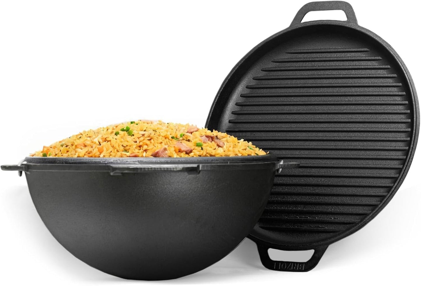 Gusseiserner Grillwok, 12 L