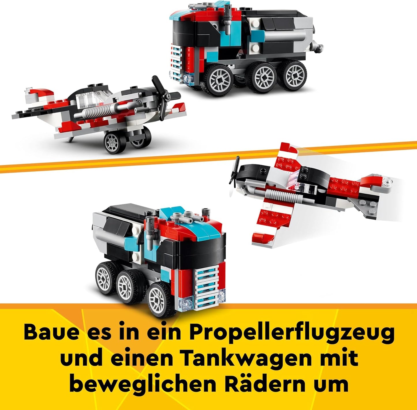 Tieflader mit Hubschrauber, Flatbed Truck With Helicopter 31146