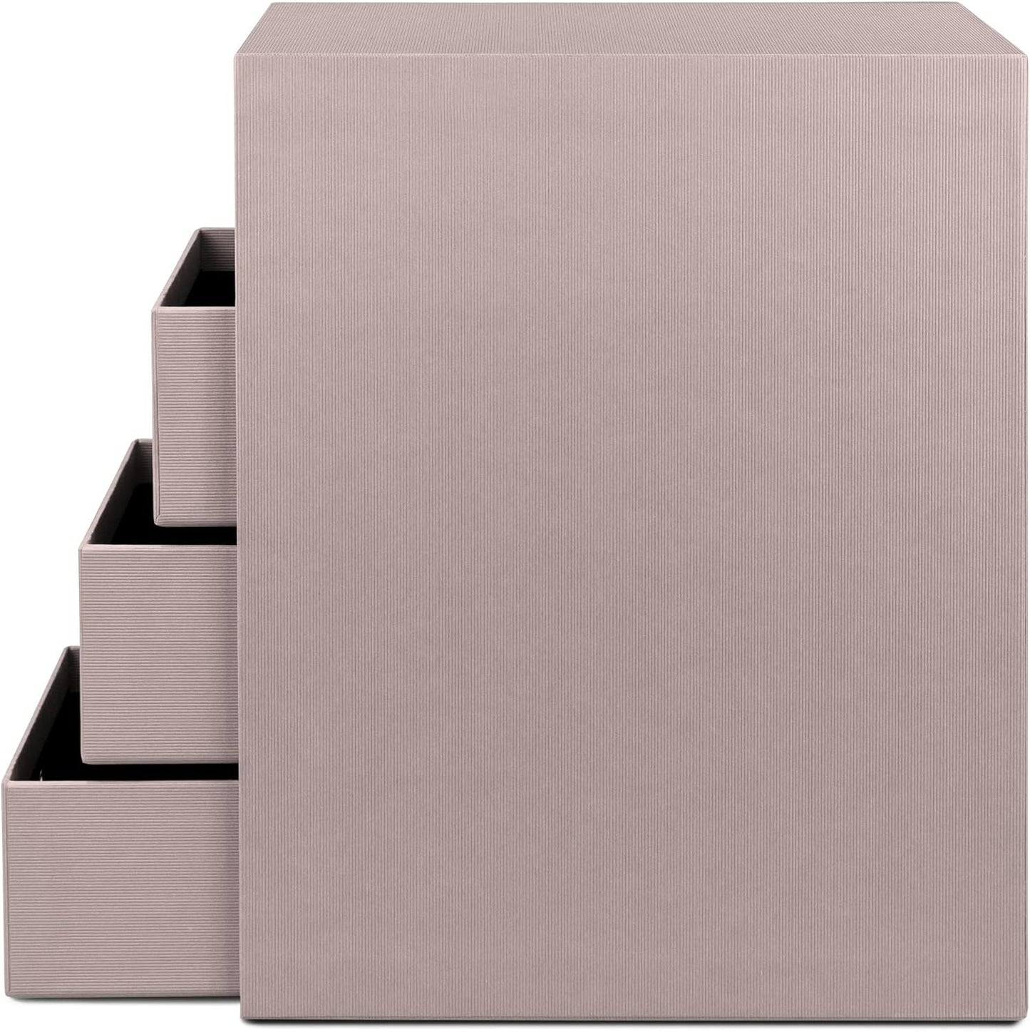 Schubladenbox mit 4 Schubladen, Taupe