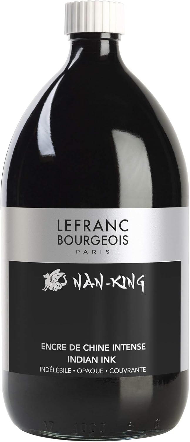 Nan King Kalligrafie - und Zeichentusche, 1000ml Flasche Schwarz