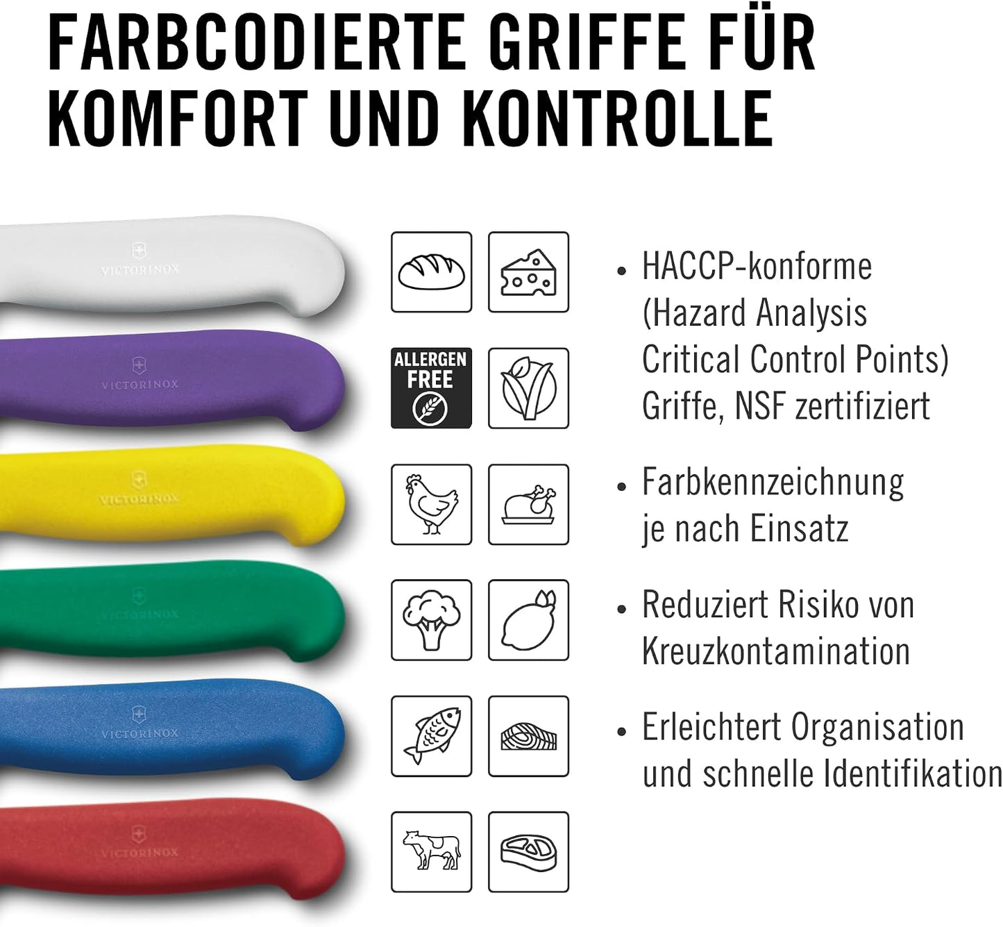 Fibrox Ausbeinmesser mit gebogener Klinge, 15 Cm – Rot