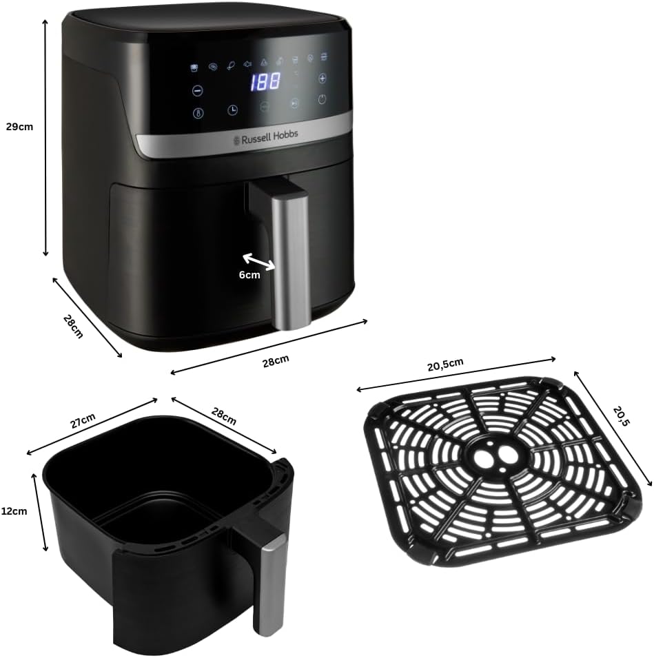 Heissluftfritteuse, 5,5l - XL Schwarz