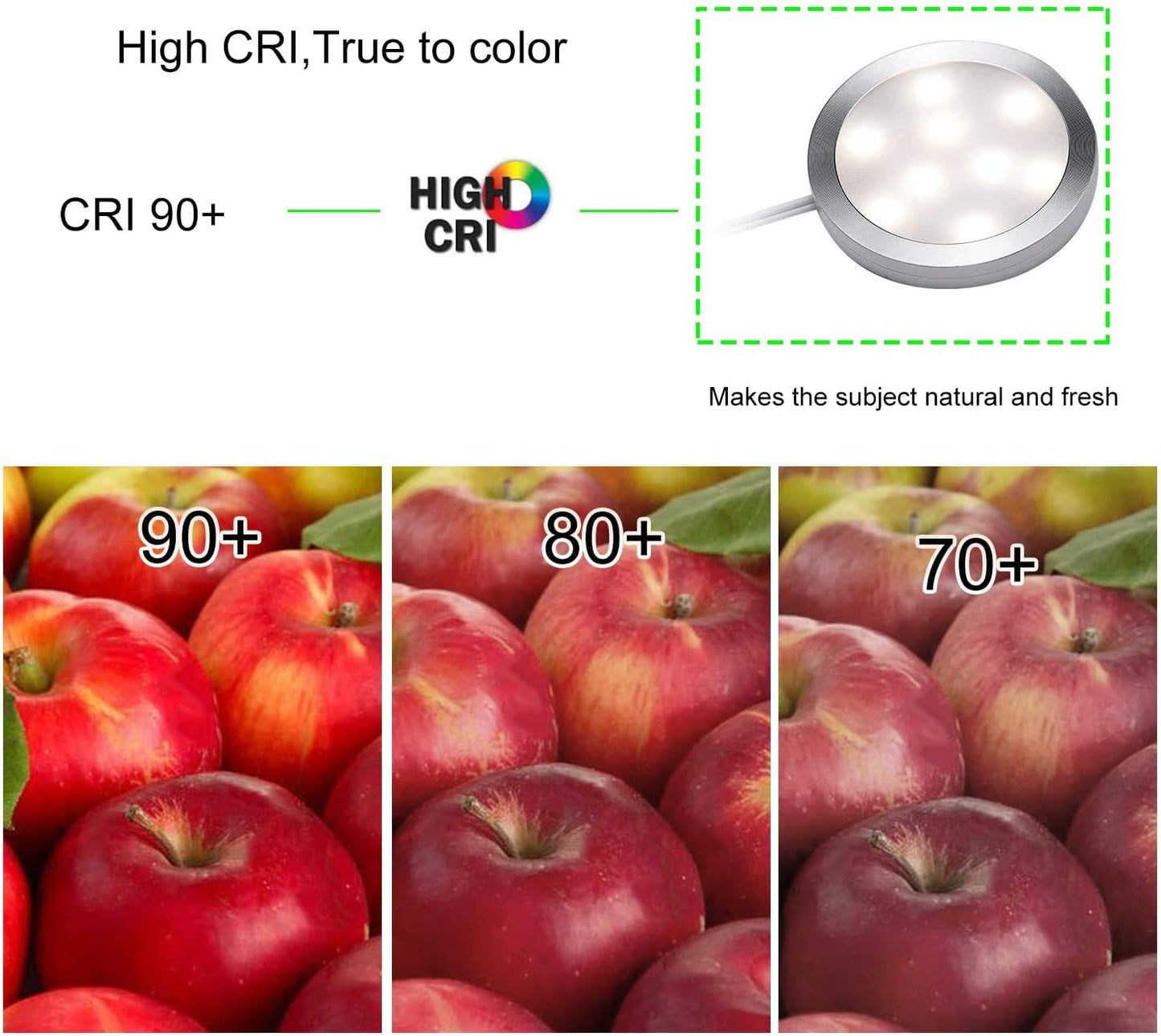 6-er Set LED-Unterbauleuchte mit Fernbedienung, Neutralweiss 4000k 6 Stück