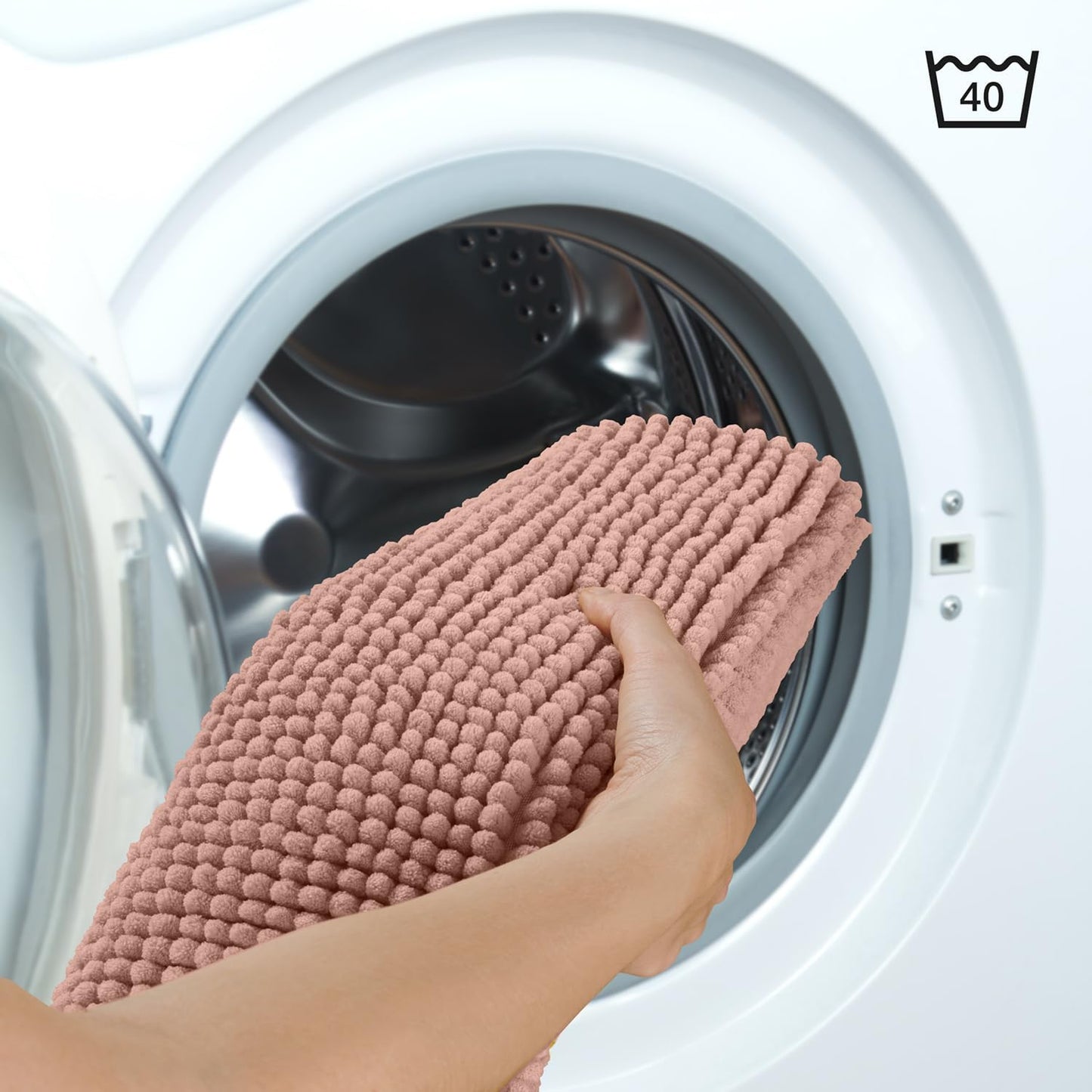 Badematte, 60x120 cm, Dusty Pink - Rosa 60 x 120 cm (Rechteckig)
