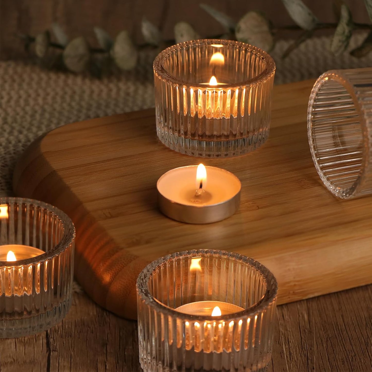 Teelichtgläser-Set für Hochzeitsdeko (24 Stück), Klare