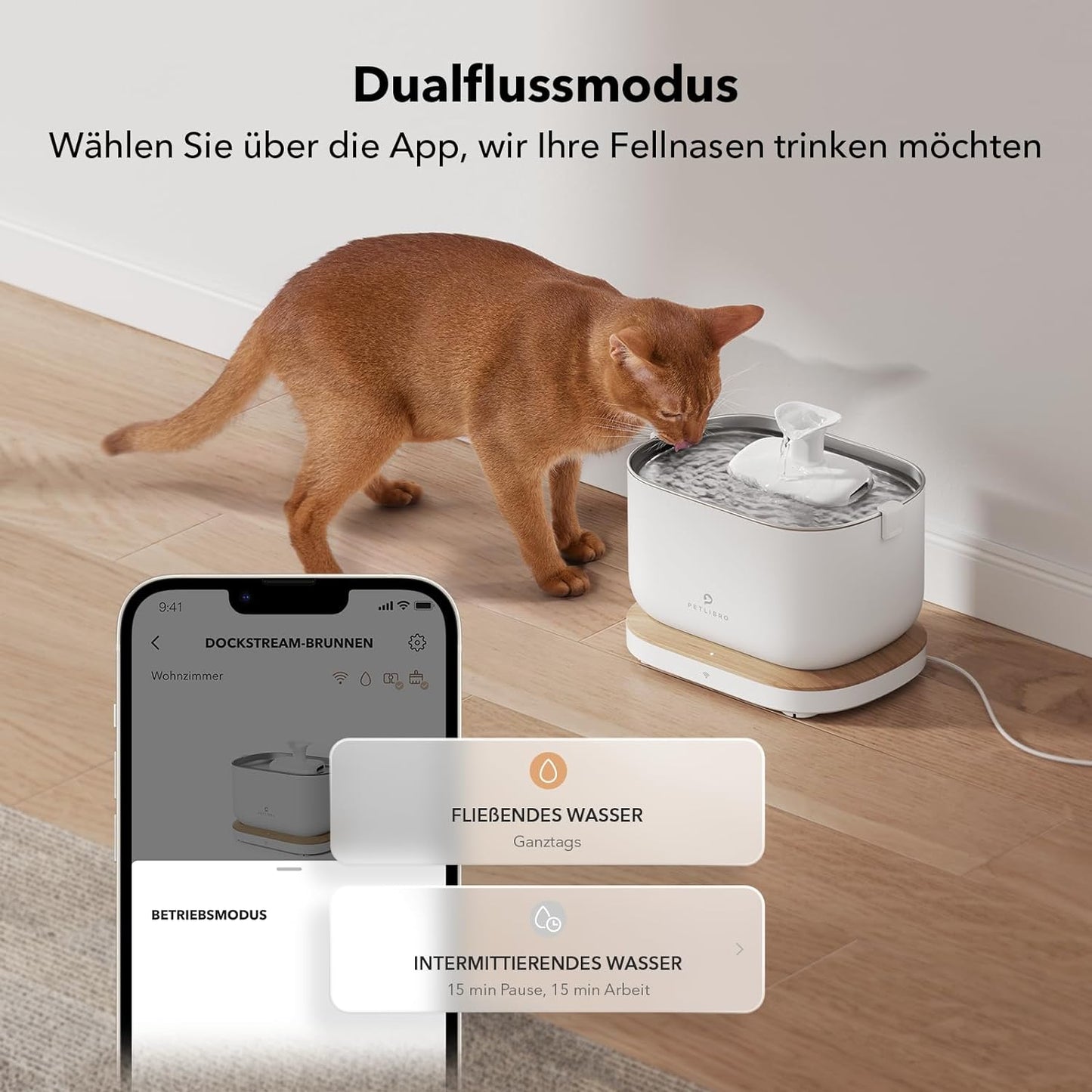 Trinkbrunnen ‎PLWF105, a. App Katzenbrunnen - Weiss
