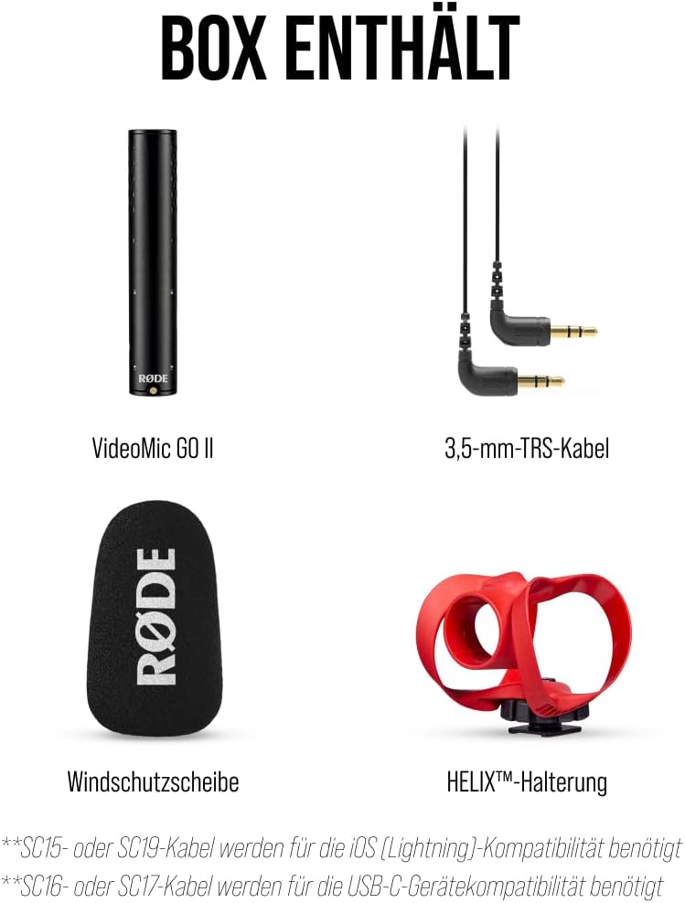 VideoMic GO II H Richtrohrmikrofon mit USB & 3,5mm, VideoMic GO II H