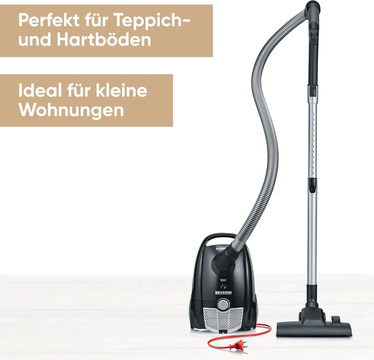 Leiser Bodenstaubsauger BC 7030 mit Beutel, 800 W, 2 L