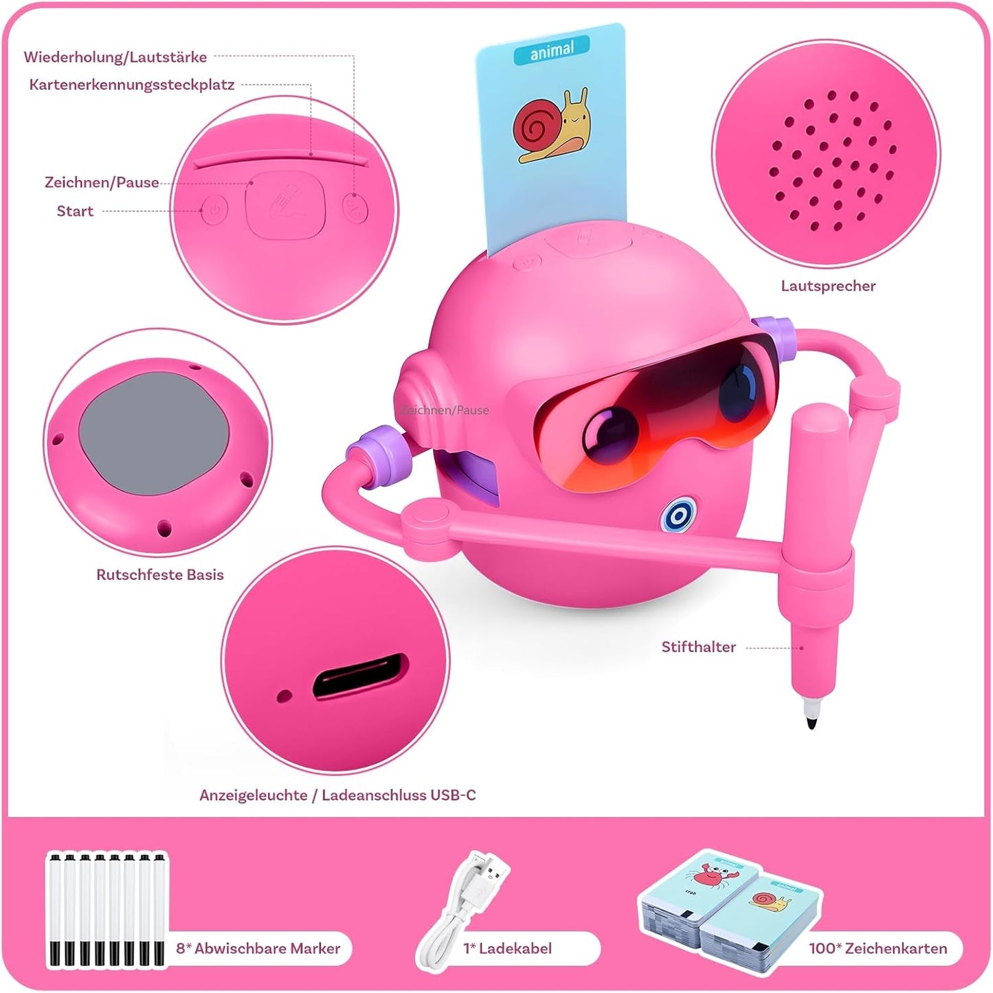 Zeichenroboter, Rosa