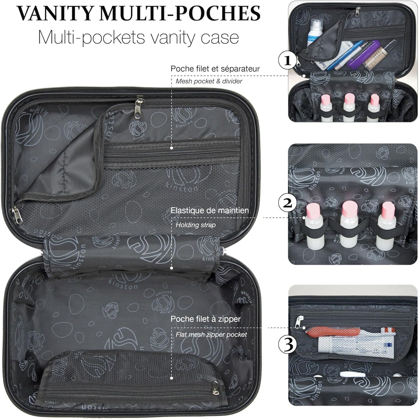 Vanity Case Hartschale mit Schulterriemen, Rot