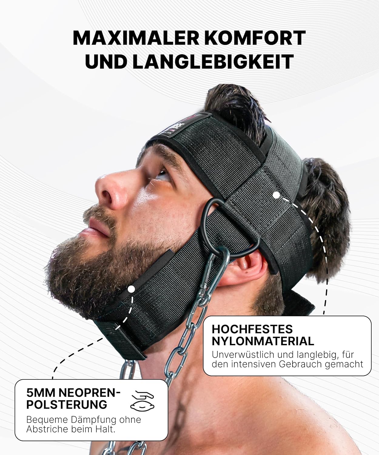 Nackentrainer für Gewichtheben, Schwarz