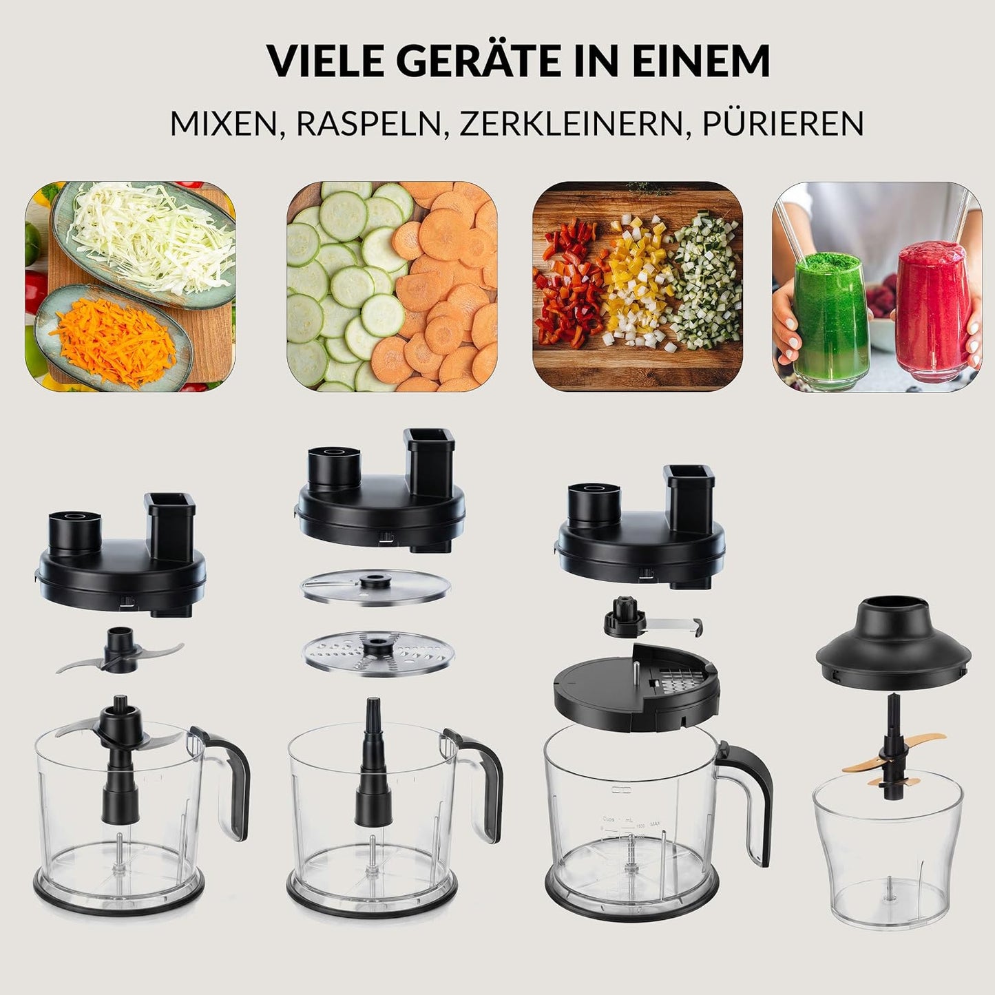 Stabmixer-Set 10-in-1 mit Turbo-Funktion