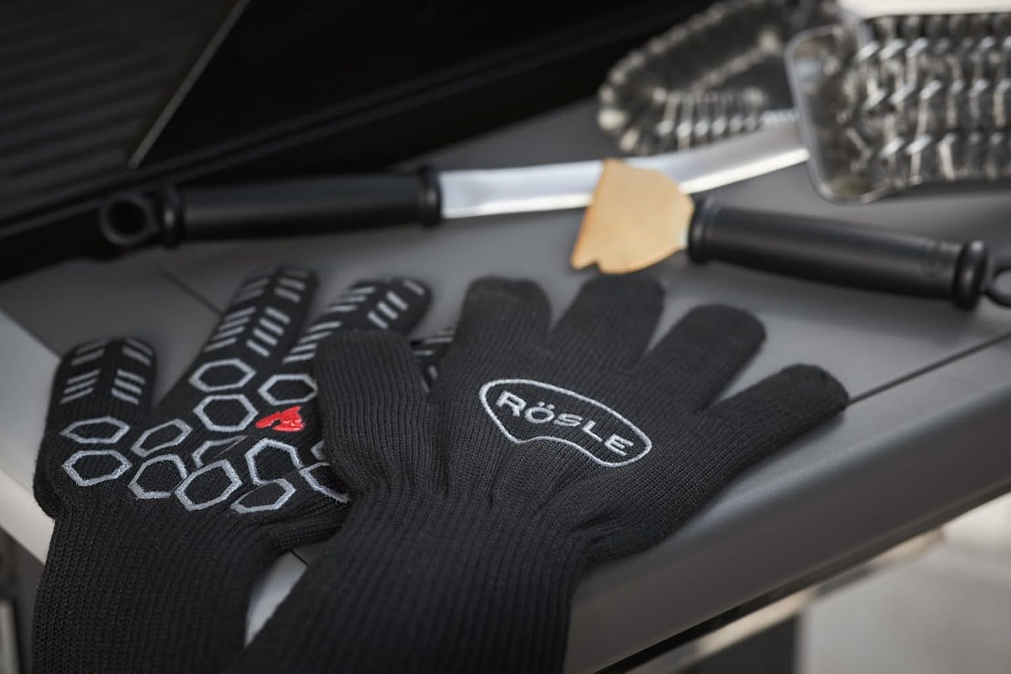 Atmungsaktive Premium-Grillhandschuhe (bis 350°C), Premium Grillhandschuhe Single