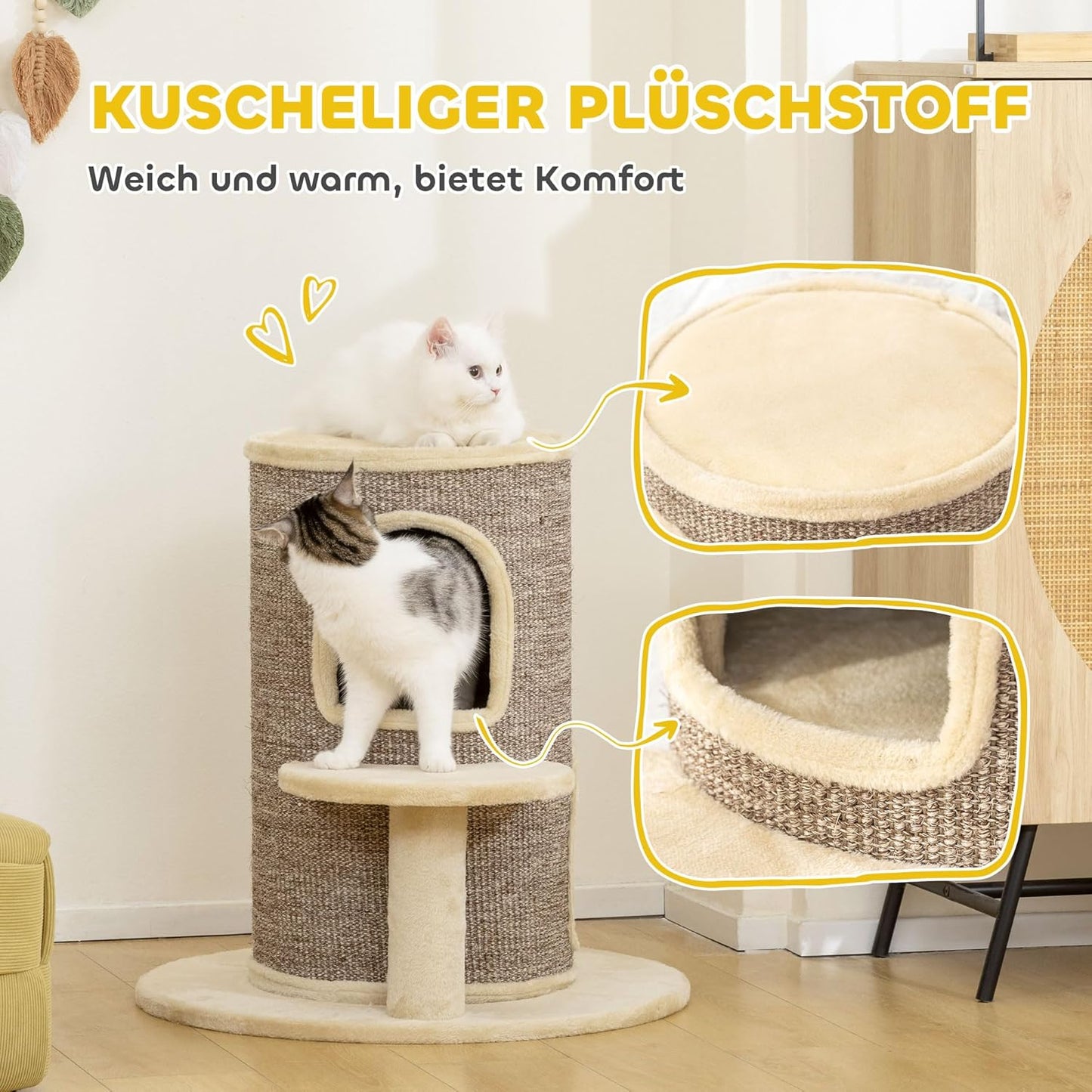 Kratztonne mit Höhlen & Sprungplattform