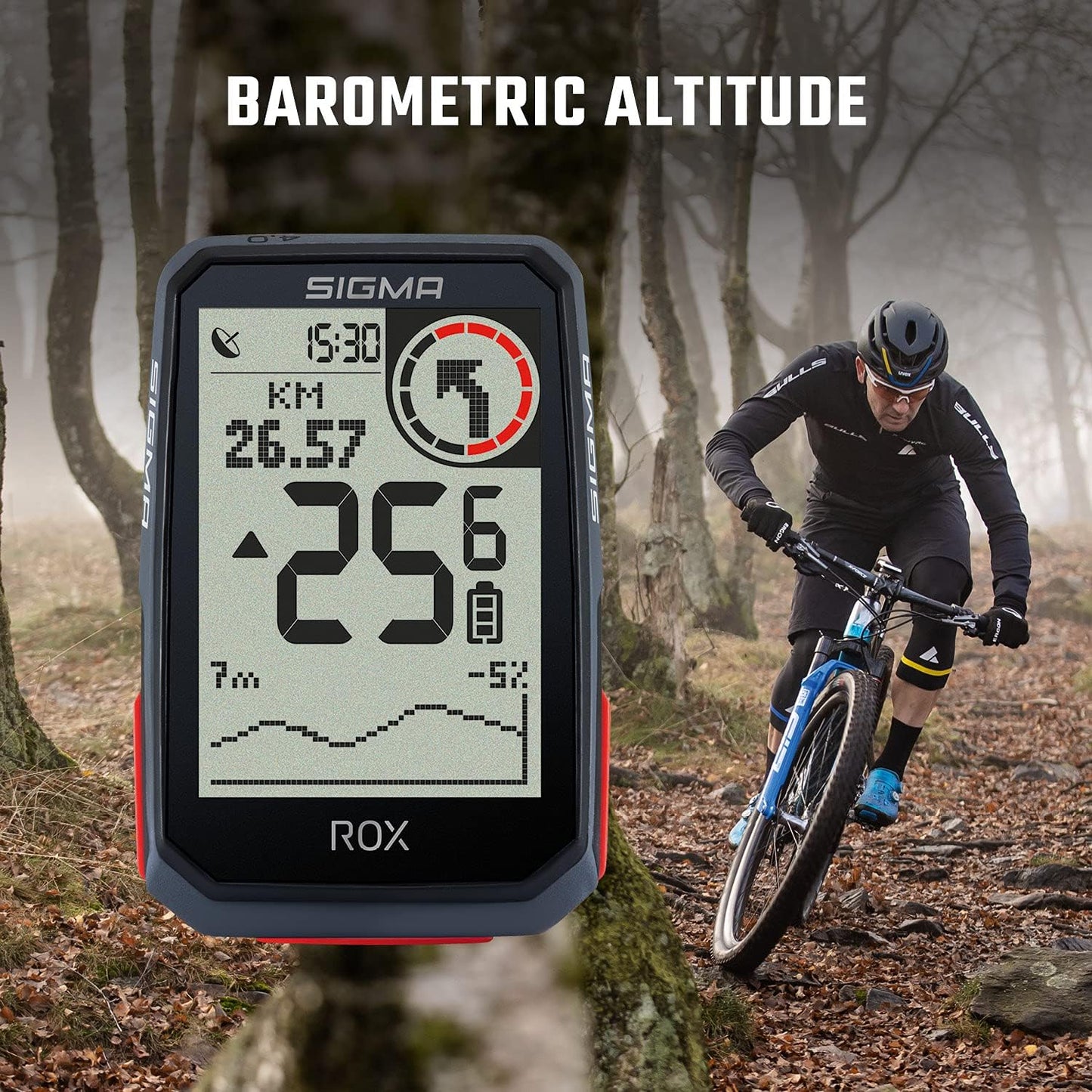 ROX 4.0 Fahrradcomputer mit Vorbauhalterung, Schwarz, Basic
