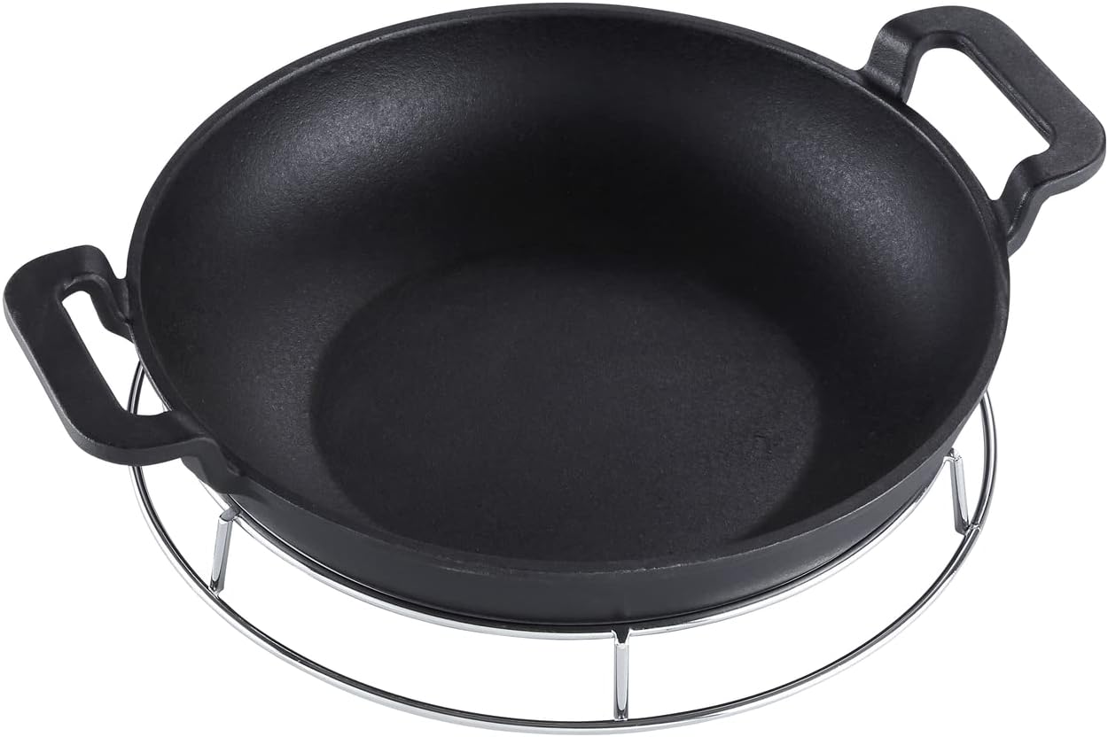 Grill-Wok aus Gusseisen