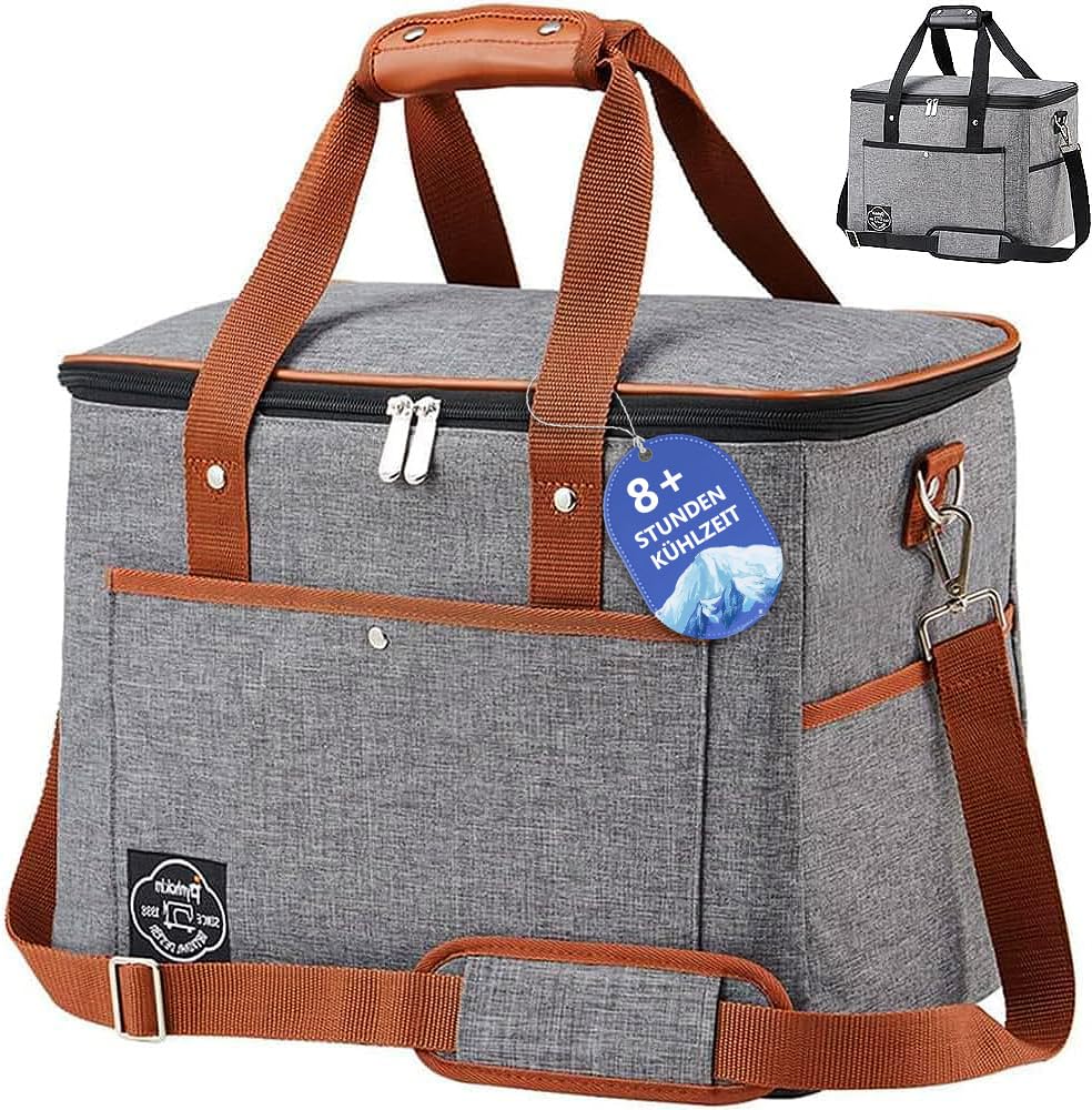 Faltbare Kühl- und Picknicktasche, Grau