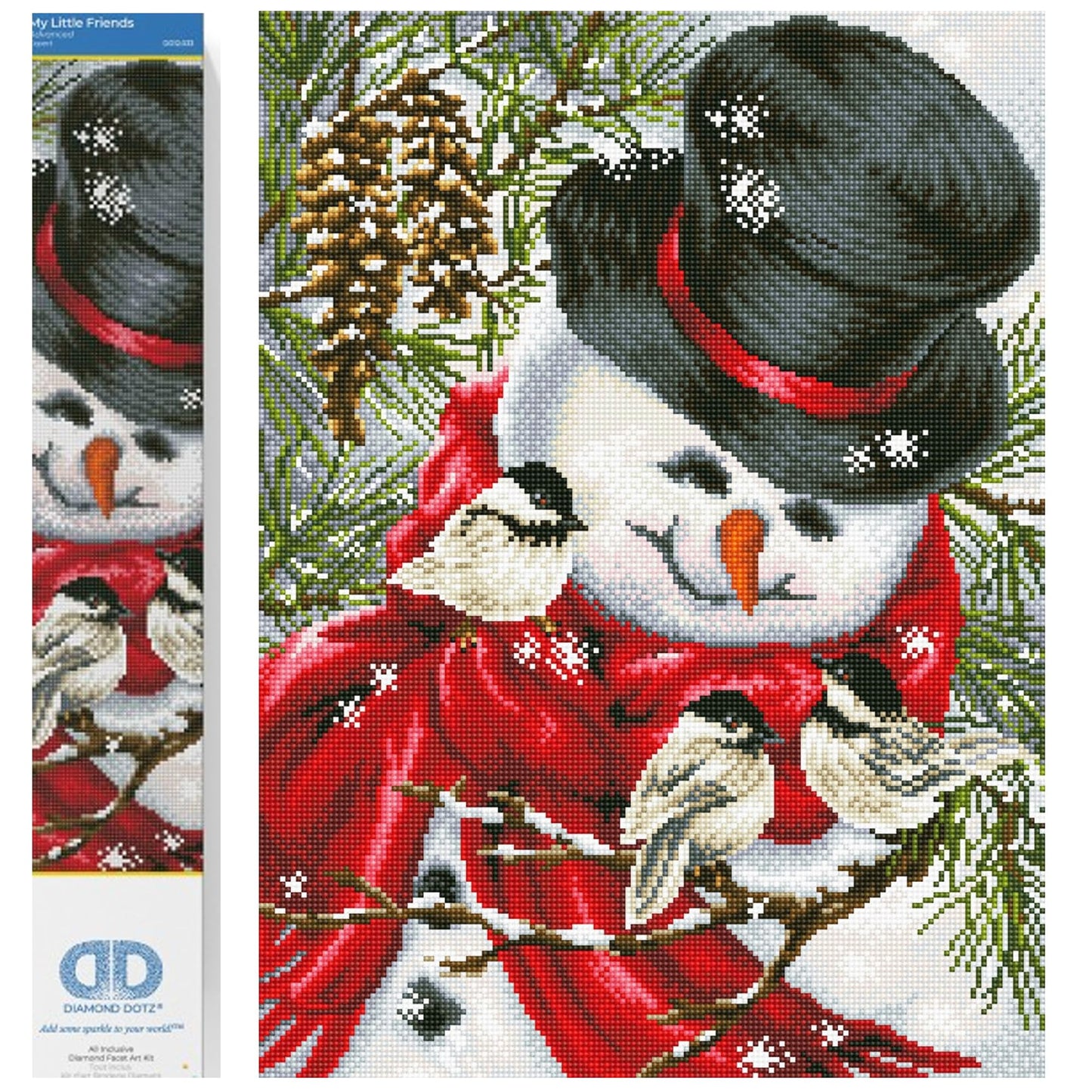 Diamond Painting Set Schneemann mit Vögeln, My Little Friends