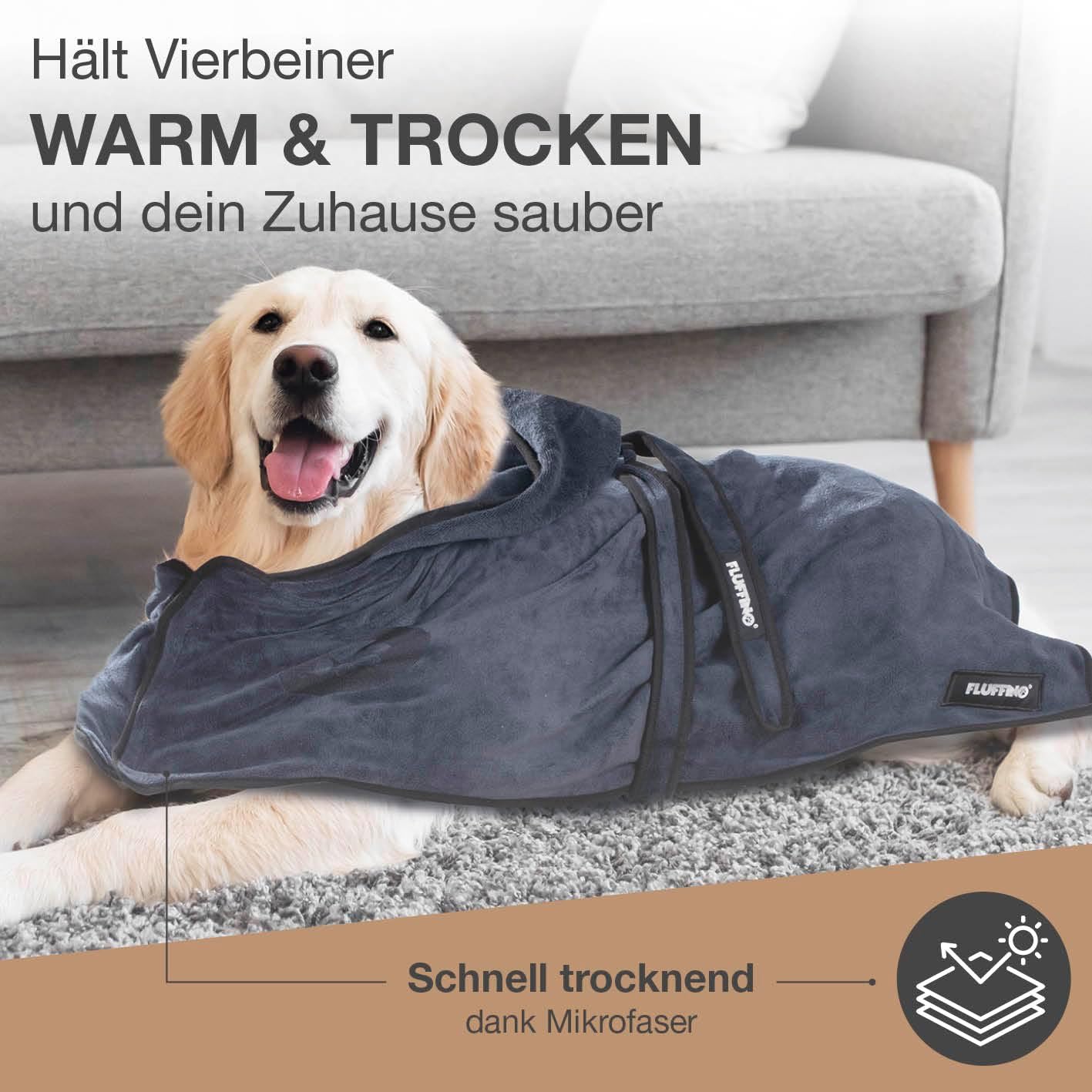 Hundebademantel, L