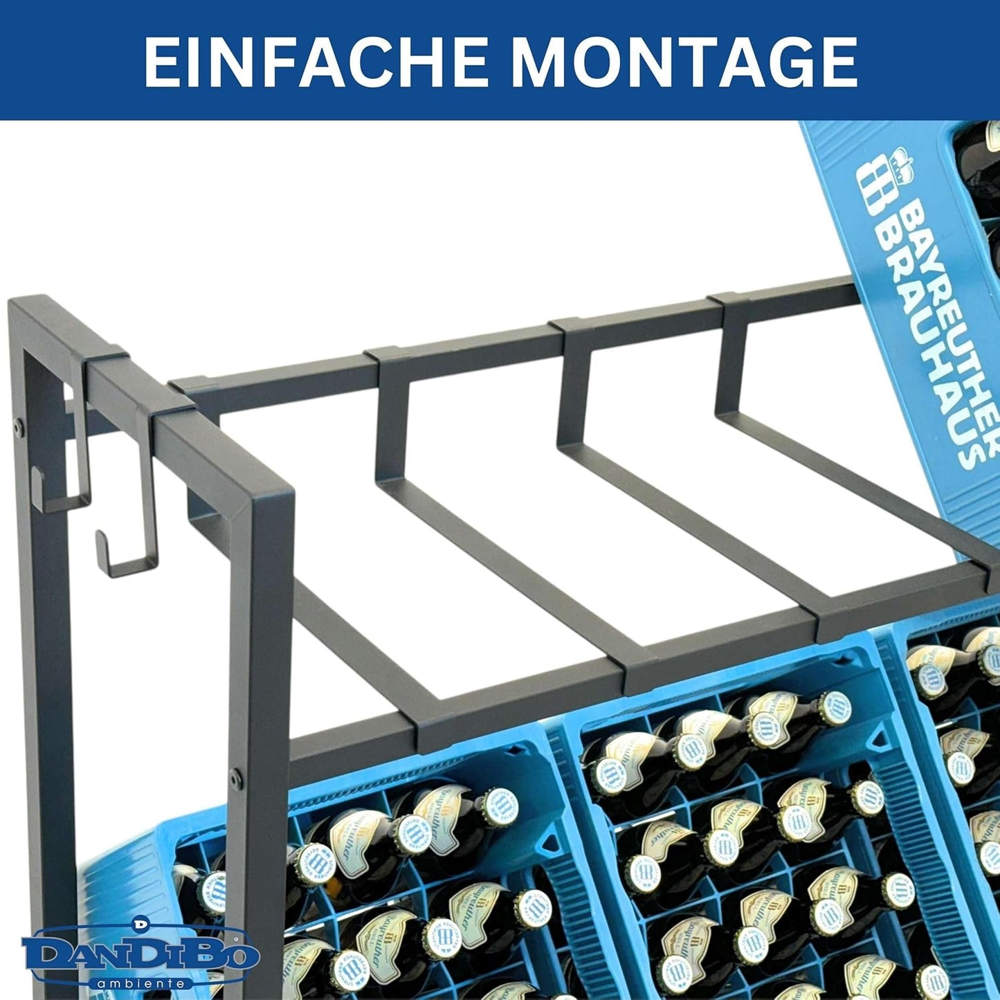 Getränkekistenregal für 6 Kisten