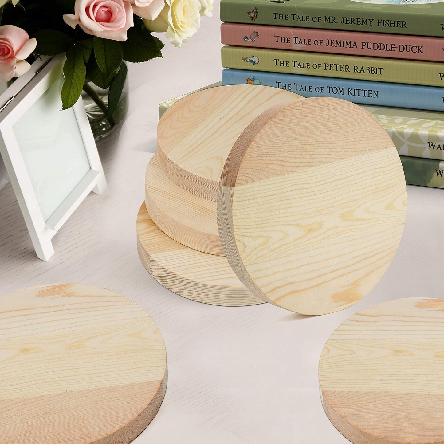 7-teiliges Holzscheiben-Set zum Basteln