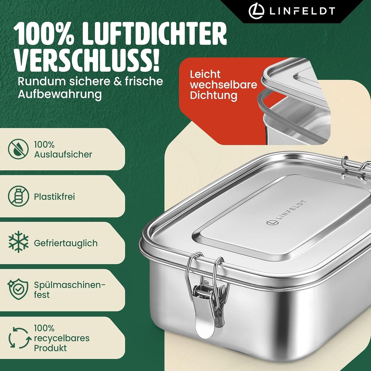 Bento Box, Edelstahl 1000ml