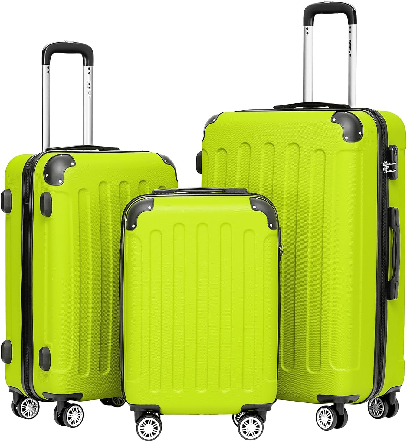 Hartschalenkoffer-Set, Gruen|Set