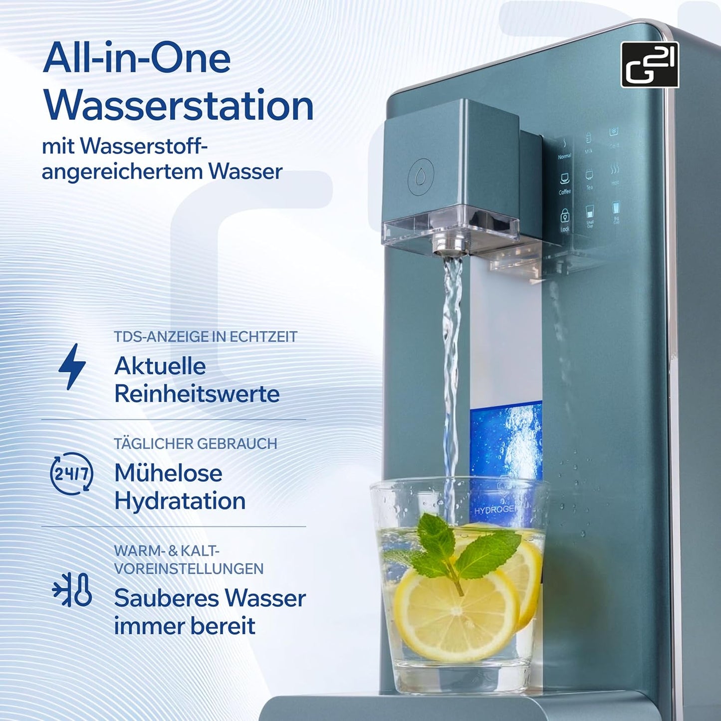 Osmo Pro Osmoseanlage mit Wasserstoff- & Heisswasserfunktion, Osmo Pro