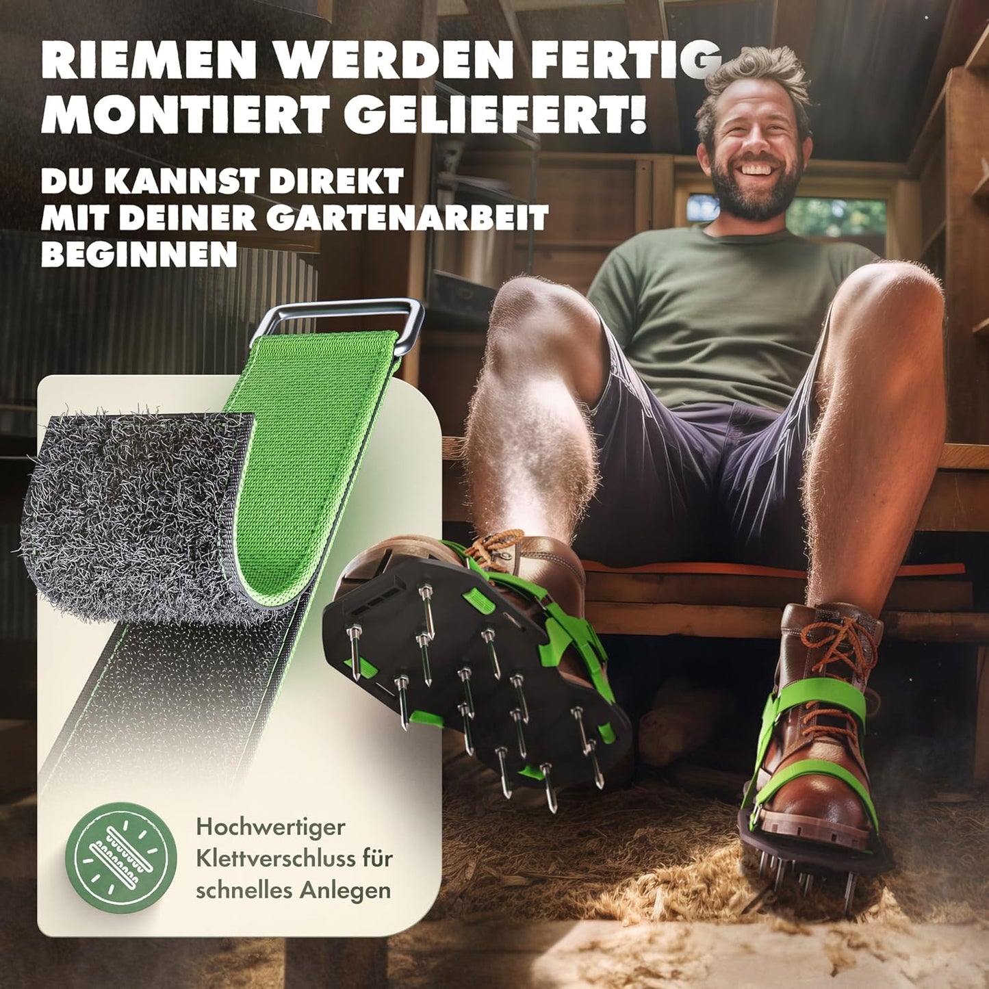 Nagelschuhe LF-RB, Klettverschluss - 1 Nagellänge