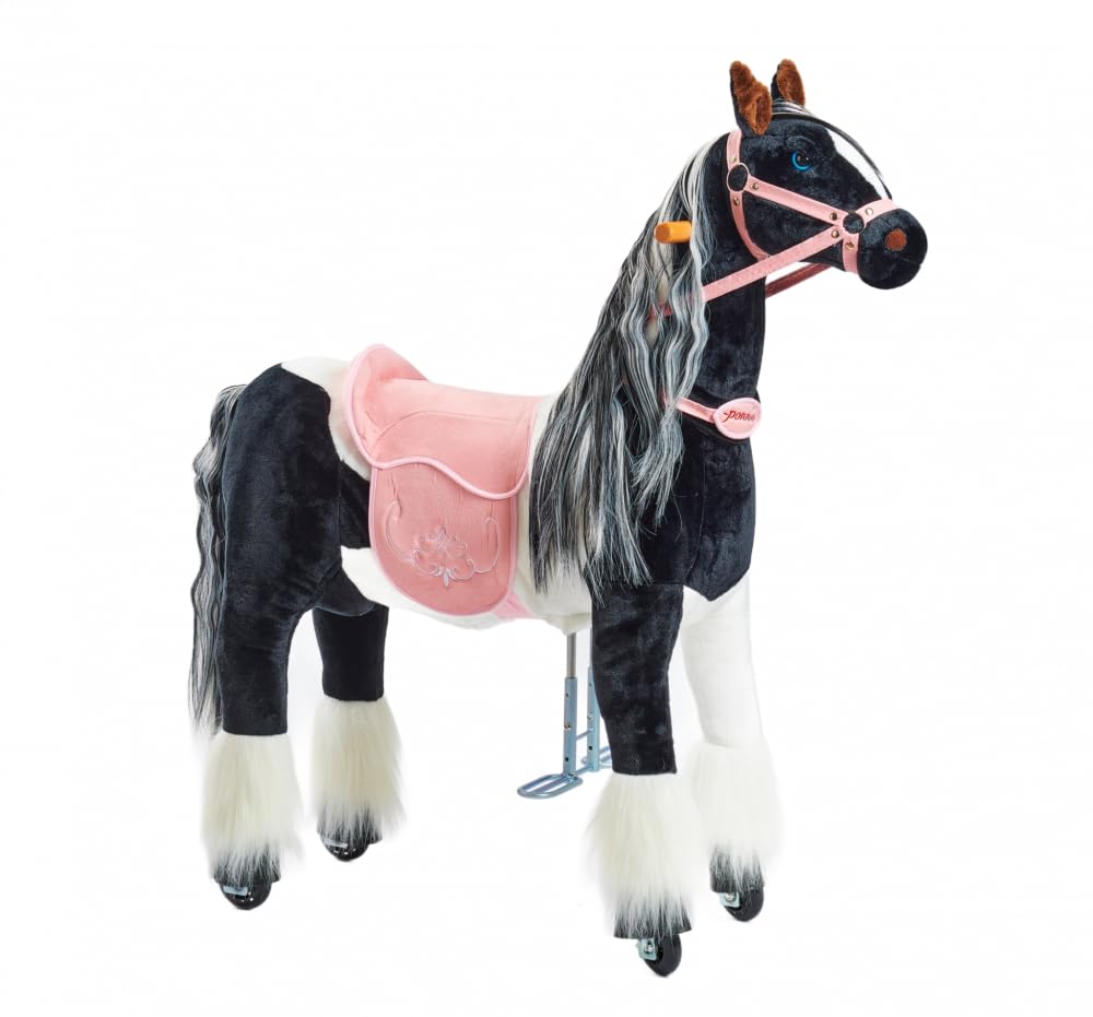 Spielpferd mit Rollen und Zubehör (5-12 Jahre), Domino Pink M (5-12 Jahre)
