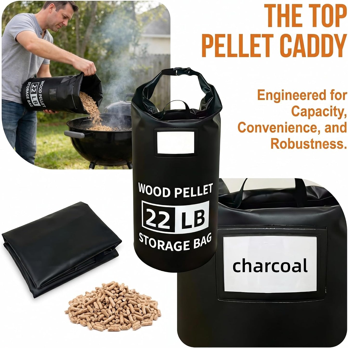 Holzpellet-Aufbewahrungsbehälter 10 kg wasserdicht