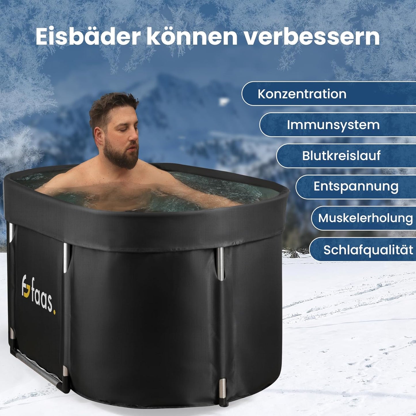 Faltbare Eisbadewanne