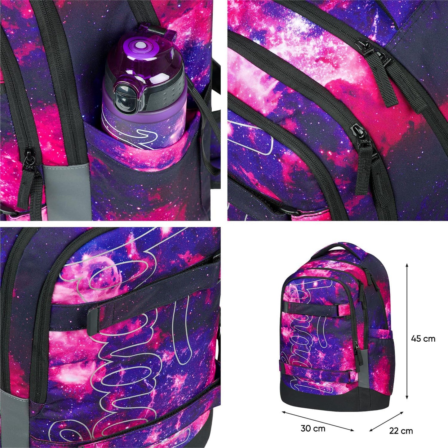 Schulrucksack-Set Skate MAX, Galaxy