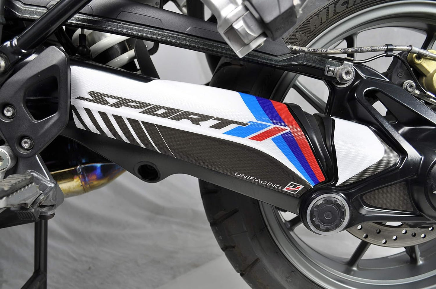 Schwingenschutz Aufkleber Kit BMW R1200GS/R1250GS, Weiß Motorsport