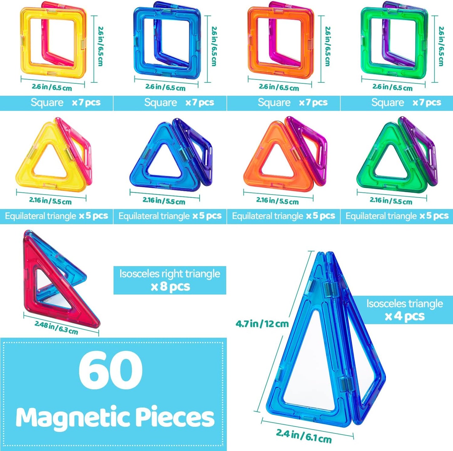 60-teiliger Magnetbaukasten, 60pcs