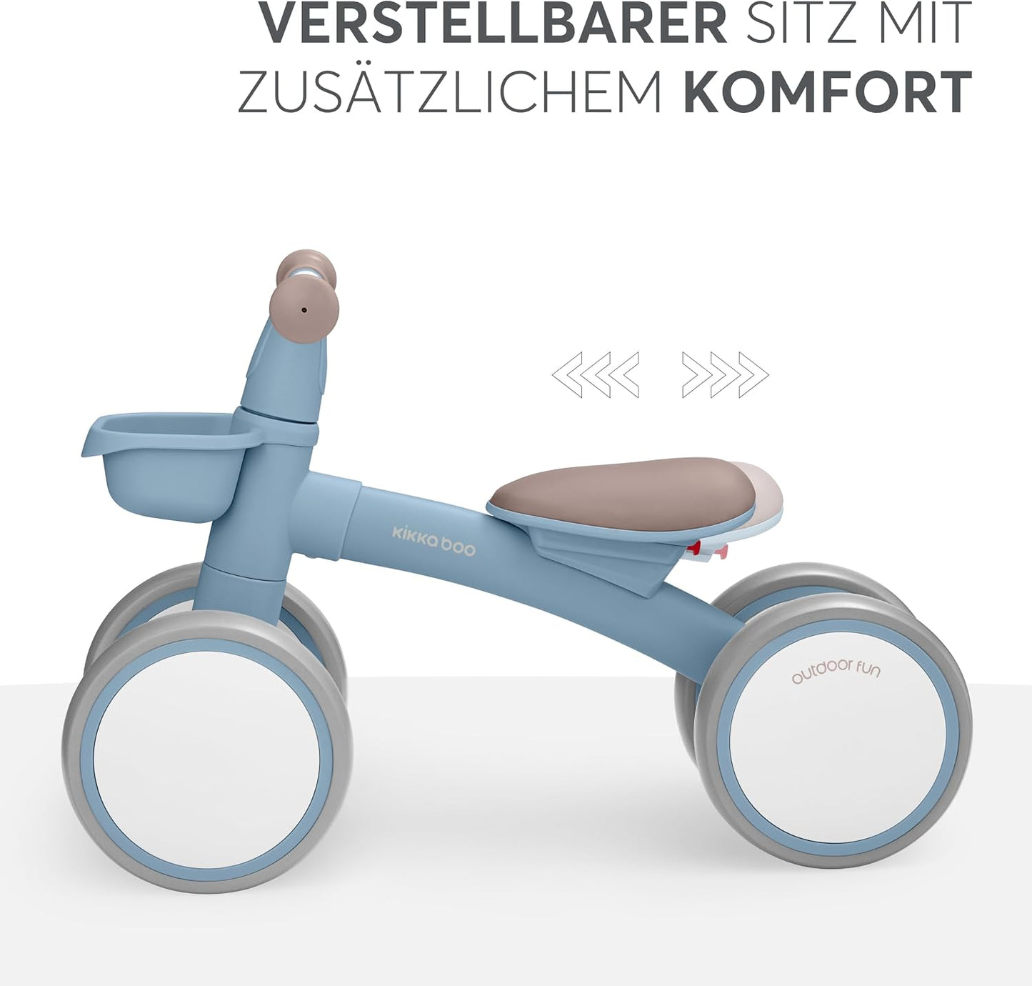 Laufrad Kikka Boo mit Korb, Blau