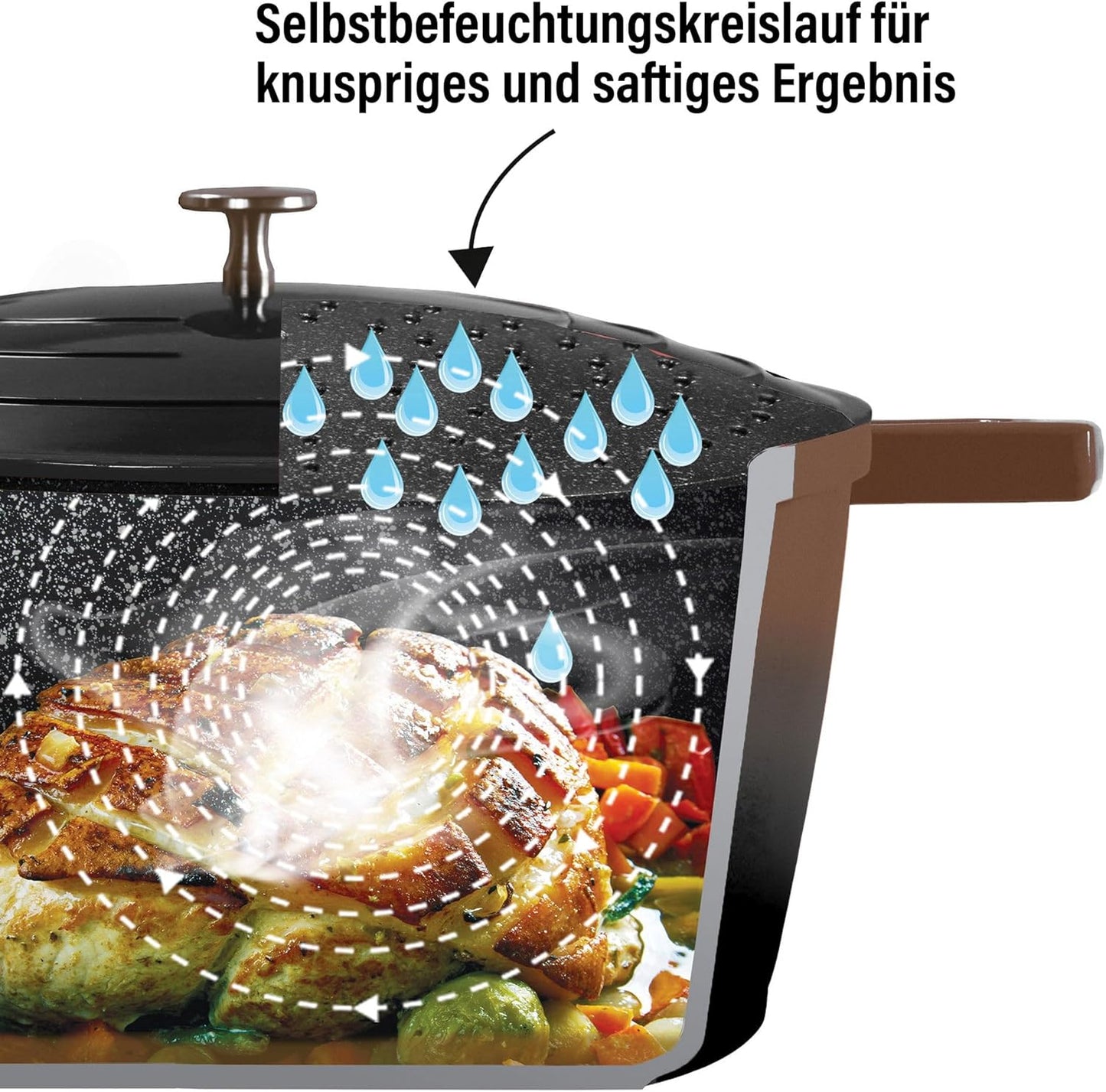 Cocotte Gourmet Bräter, 32 cm schwarz