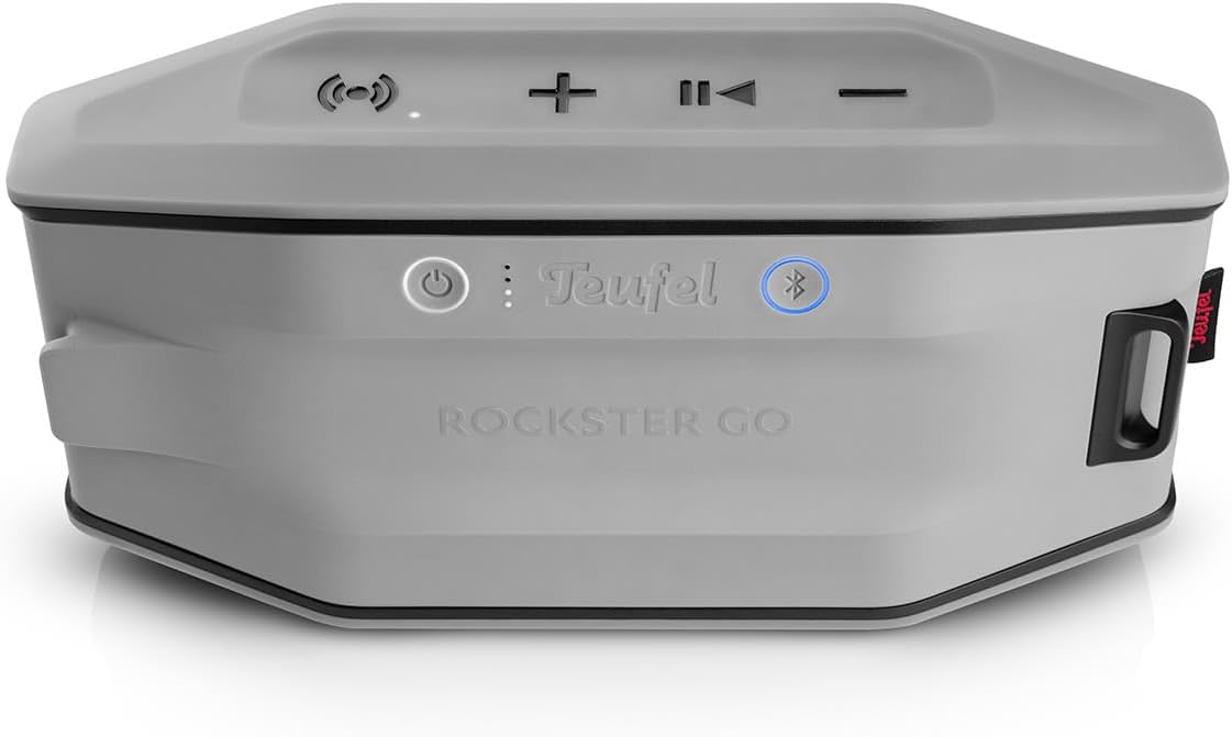 ROCKSTER GO 2 - Bluetooth-Lautsprecher, Grau-Schwarz