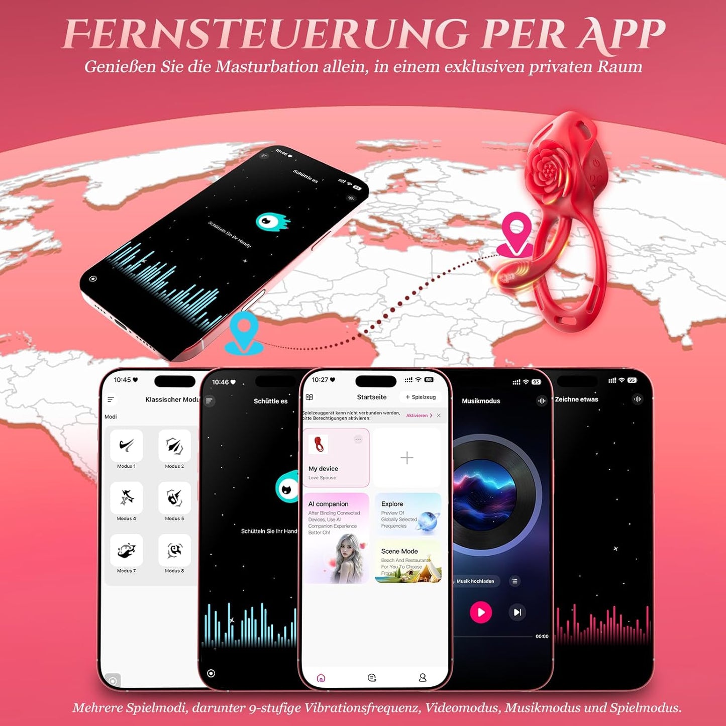 Sexspielzeug-Set mit App-Steuerung