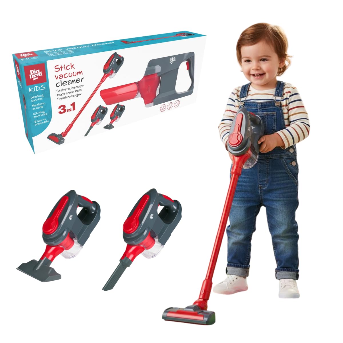 Kinderstaubsauger mit Saugfunktion, Staubsauger 3-in-1