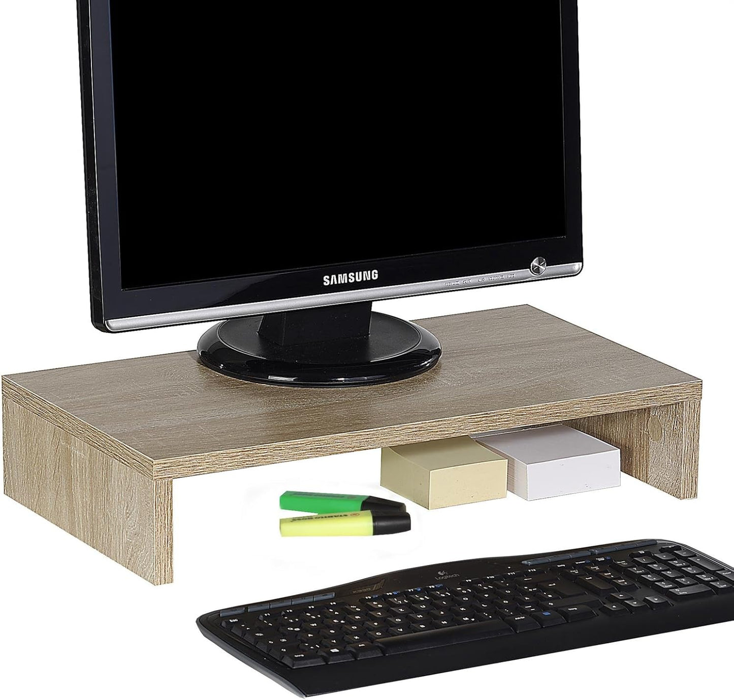 Monitor-Schreibtischaufsatz, 50 x 27 cm, Sonoma Eiche