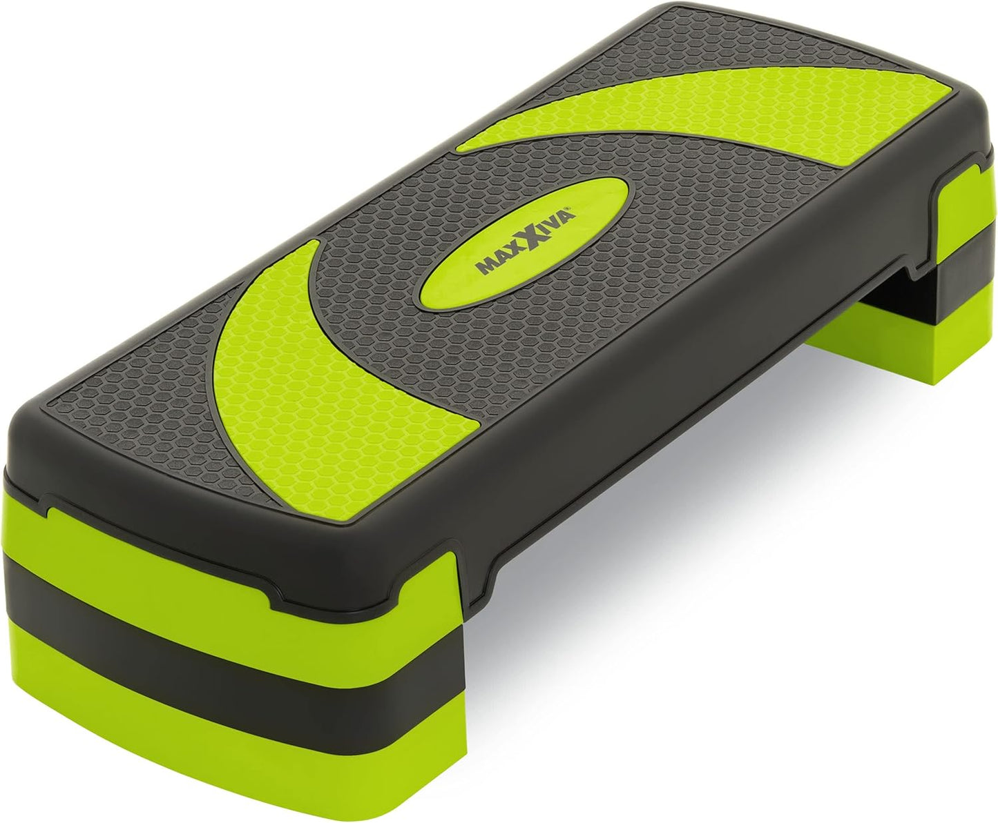 Höhenverstellbares Aerobic-Fitness-Steppbrett (80 x 30.5 cm), grün-schwarz