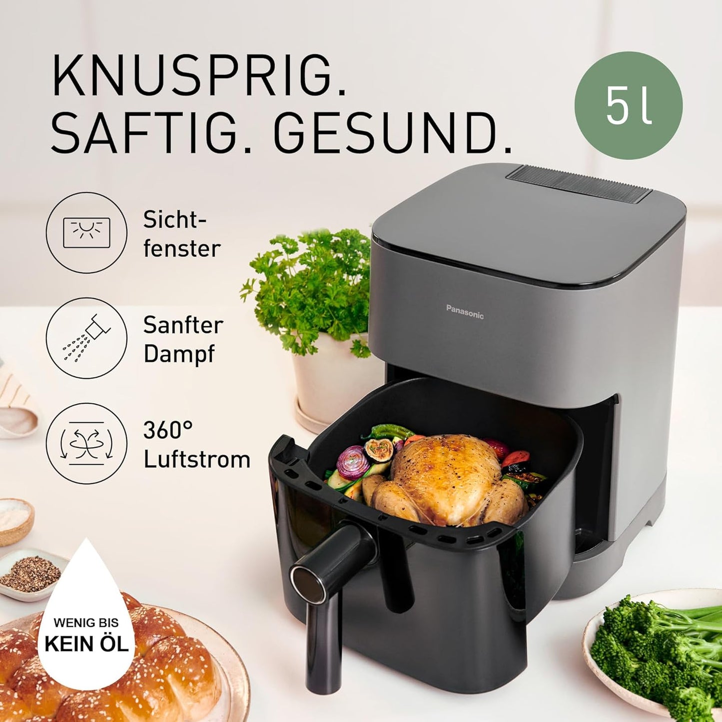 NF-CC500SXE Air Fryer mit Sichtfenster, NF-CC500SXE
