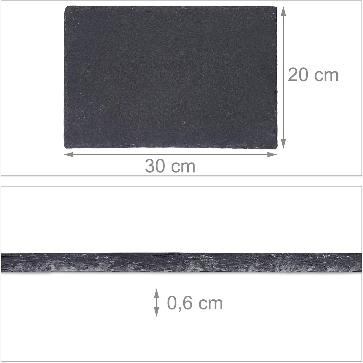 12er-Set Schieferplatten zum Servieren, 12