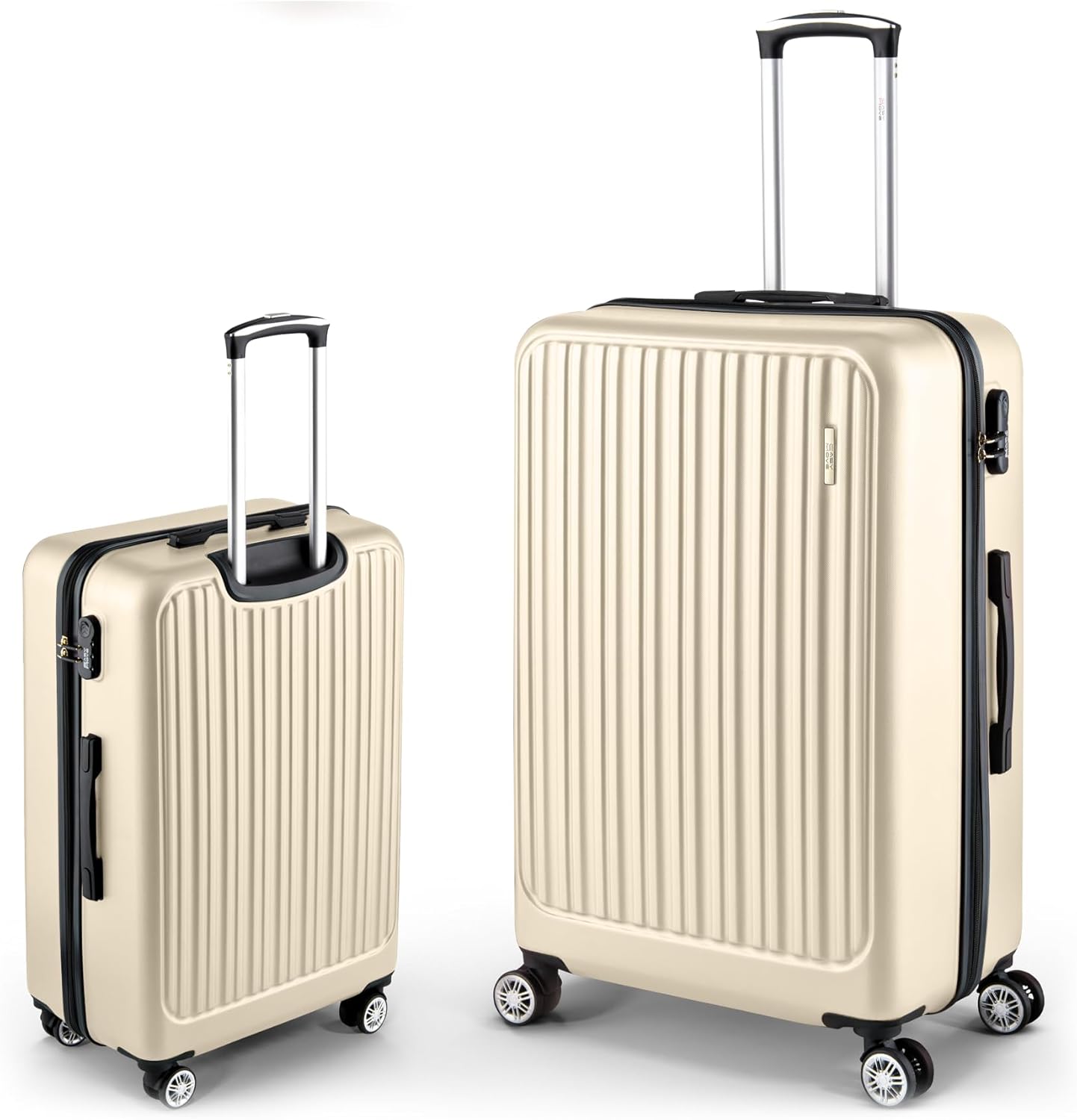 ABS Hartschalenkoffer, 74cm Creme White