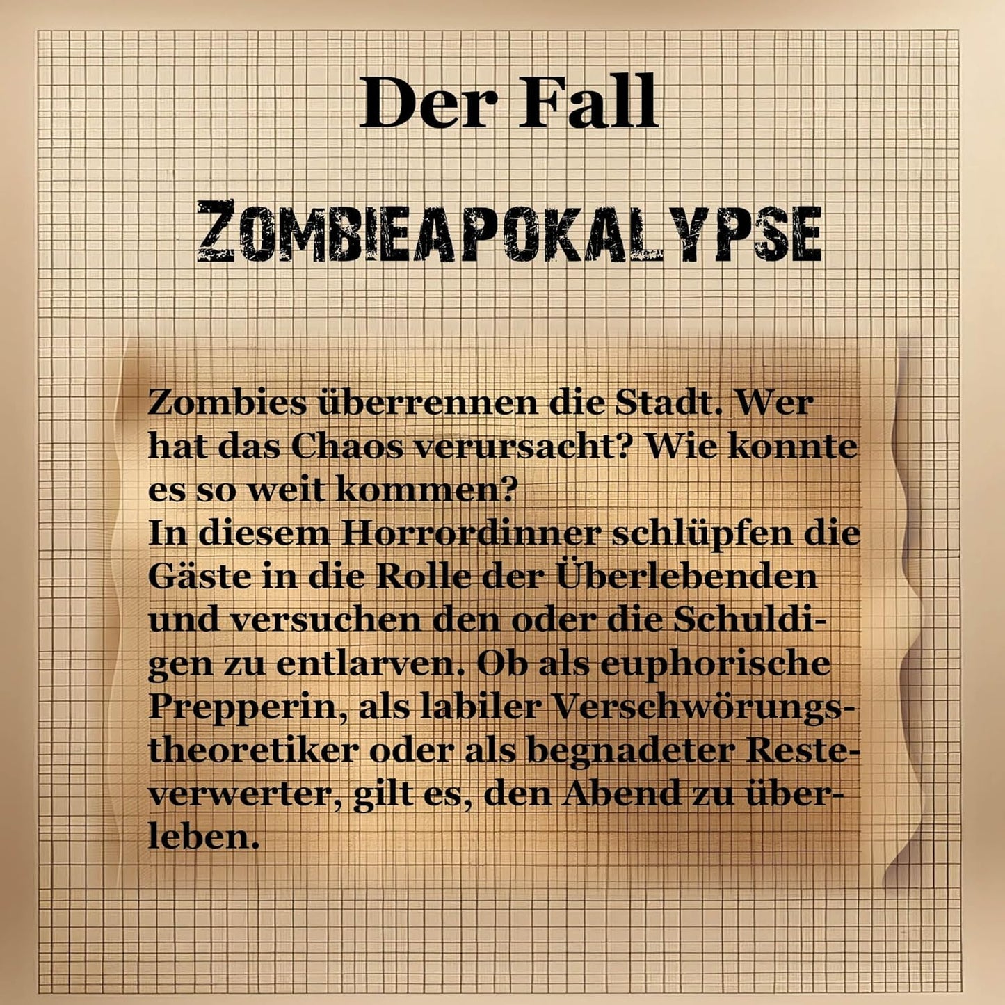 Zombieapokalypse: Der Anfang vom Ende, Krimidinner