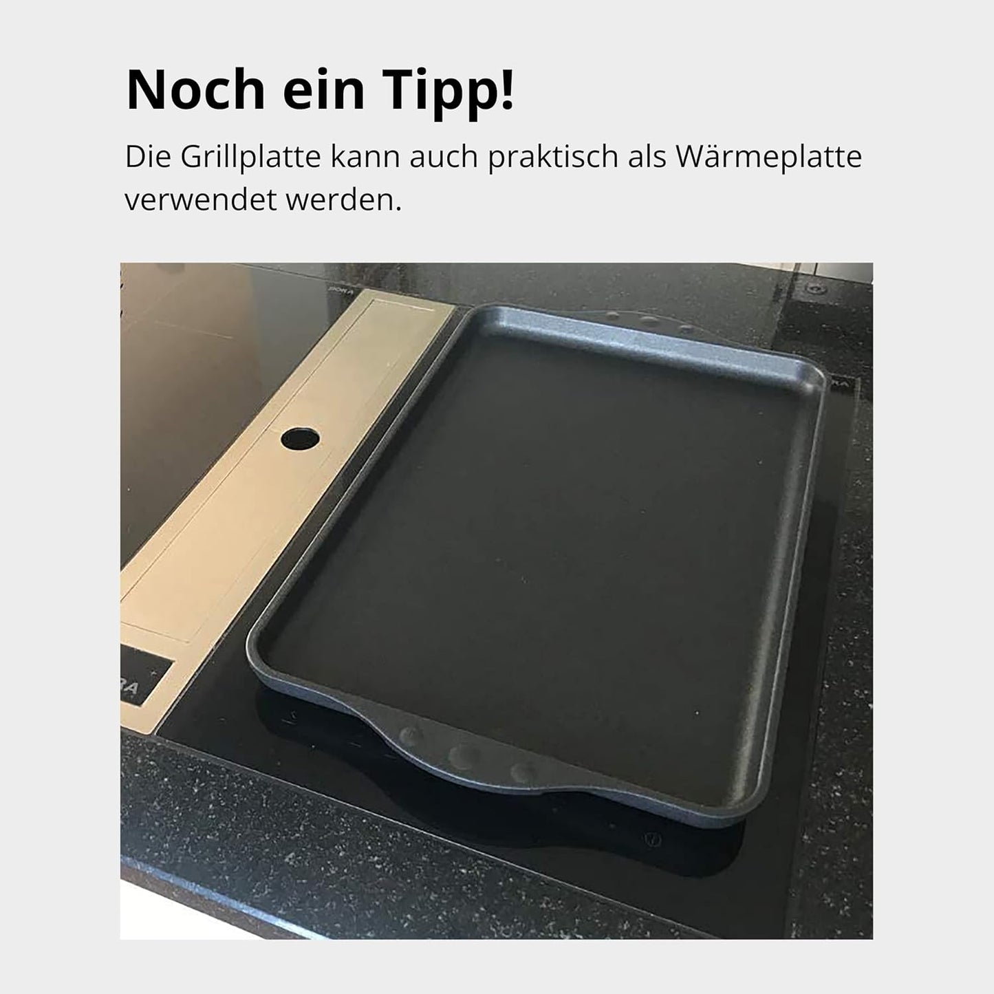 Teppanyaki Grillplatte, XXL glatt 43x28cm