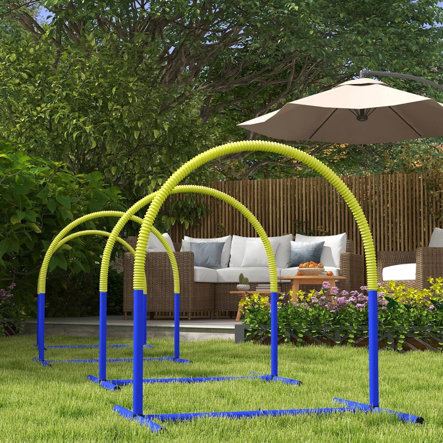 Hund Agility Set PE, ABS Blau+Gelb, Blau+Gelb